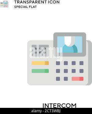 Intercom vector icon. Flat style illustration. EPS 10 vector. Stock Vector
