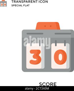 Score vector icon. Flat style illustration. EPS 10 vector. Stock Vector