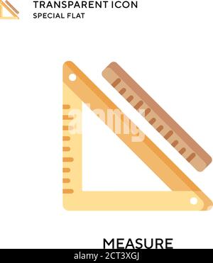 Measure vector icon. Flat style illustration. EPS 10 vector. Stock Vector