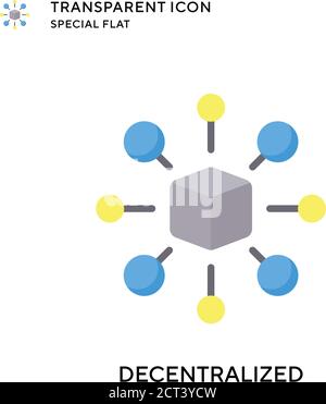 Decentralized vector icon. Flat style illustration. EPS 10 vector. Stock Vector