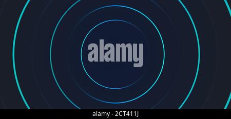 Abstract background circle wave ripple pattern design cyan color with space. vector illustration. Stock Vector