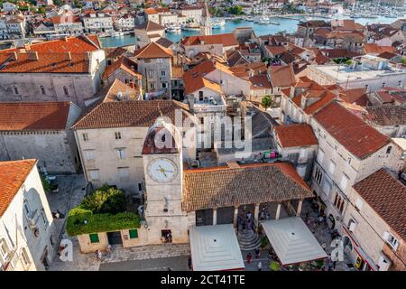 Trogir old town cityscape. with historic buildings, Croatia Stock Photo