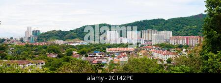 View over George Town from Kek Lok Si Temple, Penang, Malaysia, Southeast Asia Stock Photo