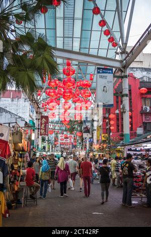 Jalan Petaling, the main market street in Chinatown, Kuala Lumpur, Malaysia, Southeast Asia Stock Photo