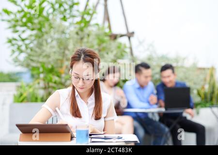 University student working on project Stock Photo