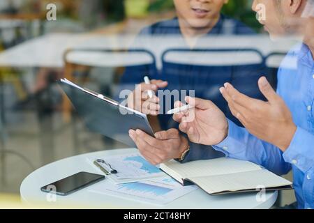 Businessmen having meeting Stock Photo