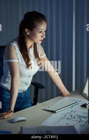 Project manager working late Stock Photo