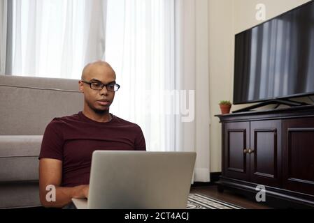 Freelancer working from home Stock Photo