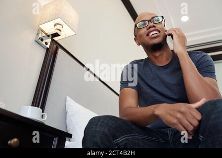 Man calling on phone Stock Photo