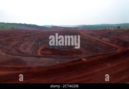 open Iron-Ore casting mine at Barbil, Keonjhar in Odisha , India Stock ...