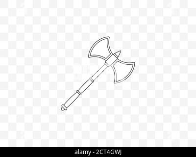 Axe, tool, fantasy, game icon. Vector illustration, flat design. Stock Vector