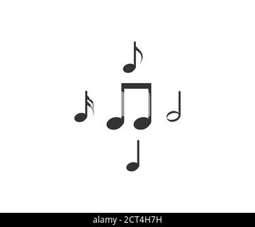 Audio, music note, notes icon. Vector illustration, flat design. Stock Vector