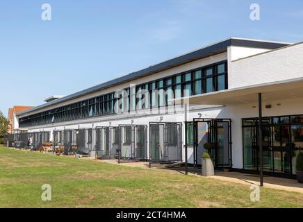 Former airport terminal building converted to housing, Ipswich, Suffolk, England, UK Henning and Chitty 1938 Stock Photo