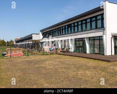 Former airport terminal building converted to housing, Ipswich, Suffolk, England, UK Henning and Chitty 1938 Stock Photo