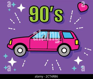 Neon Retro pop culture item from 90s. Retro element collections. USSR. Vector illustration. Stock Vector