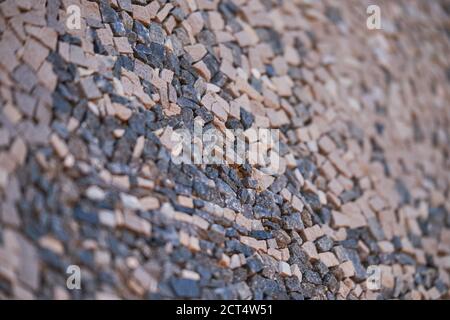 Mosaic stone wall of colours Stock Photo