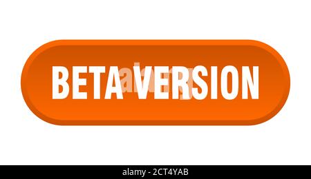beta version button. rounded sign isolated on white background Stock Vector