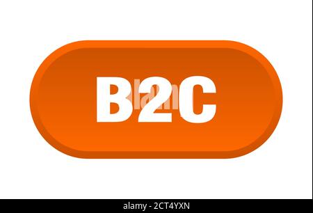 b2c button. rounded sign isolated on white background Stock Vector ...