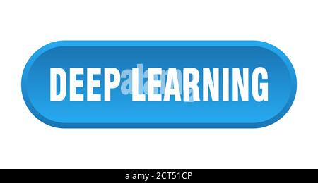 deep learning button. rounded sign isolated on white background Stock Vector
