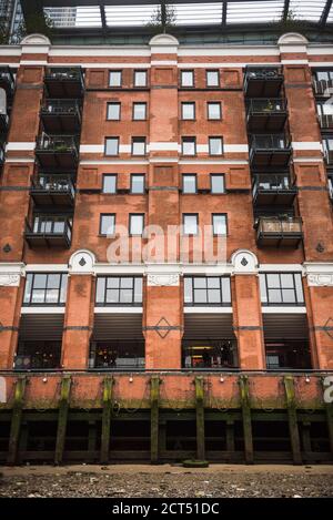 Oxo Tower building, seen from the banks of the River Thames, South Bank, London, England Stock Photo