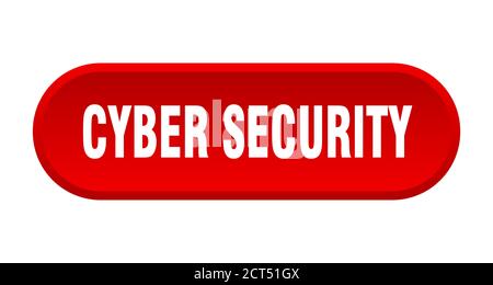 cyber security button. rounded sign isolated on white background Stock Vector
