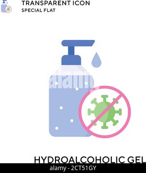 Hydroalcoholic gel vector icon. Flat style illustration. EPS 10 vector. Stock Vector