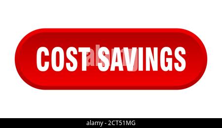 cost savings button. rounded sign isolated on white background Stock Vector