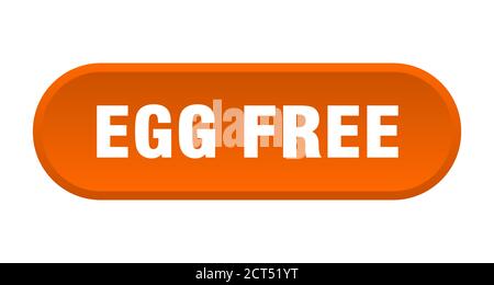 egg free button. rounded sign isolated on white background Stock Vector