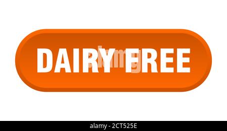 dairy free button. rounded sign isolated on white background Stock Vector