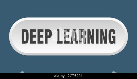 deep learning button. rounded sign isolated on white background Stock Vector