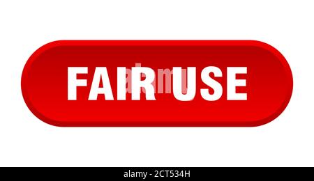 fair use button. rounded sign isolated on white background Stock Vector