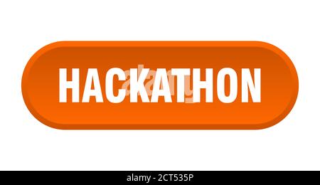 hackathon button. rounded sign isolated on white background Stock ...