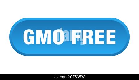 gmo free button. rounded sign isolated on white background Stock Vector