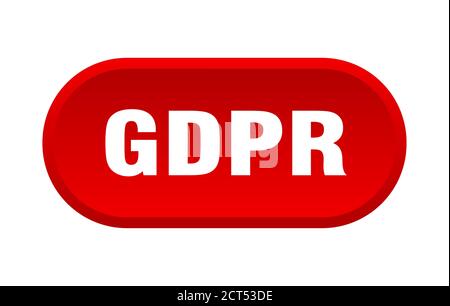 gdpr button. rounded sign isolated on white background Stock Vector