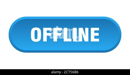 offline button. rounded sign isolated on white background Stock Vector