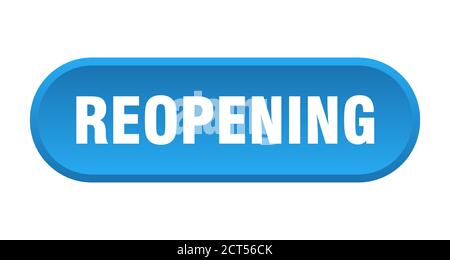 reopening button. rounded sign isolated on white background Stock ...