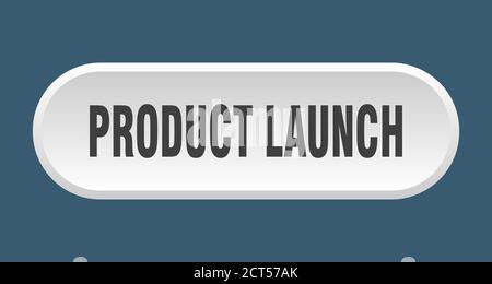 product launch button. rounded sign isolated on white background Stock ...