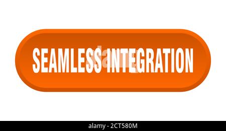 seamless integration button. rounded sign isolated on white background ...