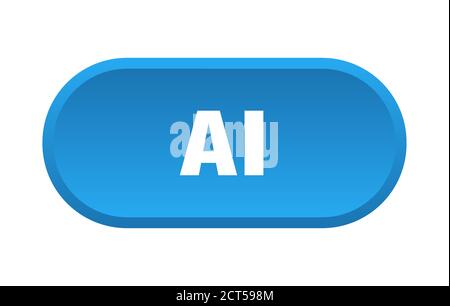 ai button. rounded sign isolated on white background Stock Vector