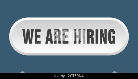 we are hiring button. rounded sign isolated on white background Stock ...