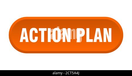 action plan button. rounded sign isolated on white background Stock ...
