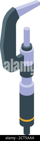 Construction micrometer icon, isometric style Stock Vector
