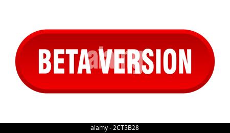 beta version button. rounded sign isolated on white background Stock Vector