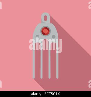 Female barrette icon. Flat illustration of female barrette vector icon for web design Stock Vector