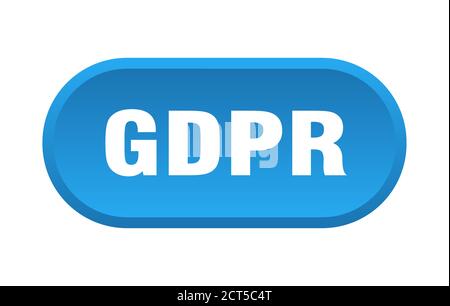 gdpr button. rounded sign isolated on white background Stock Vector