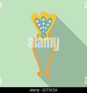 Barrette barber icon. Flat illustration of barrette barber vector icon for web design Stock Vector