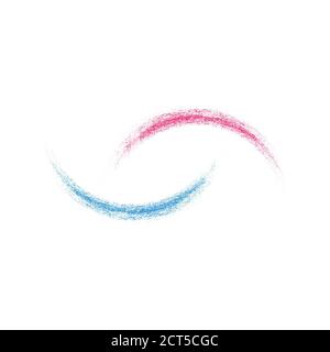 Blue and red swoosh grain abstract geometric shape, water and fire logo designfor posters, banners, web and prints. Stock vector illustration isolated Stock Vector