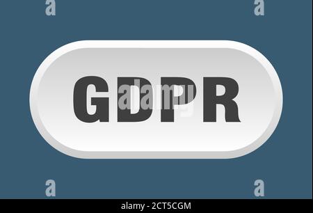 gdpr button. rounded sign isolated on white background Stock Vector