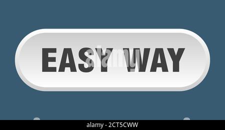easy way button. rounded sign isolated on white background Stock Vector ...