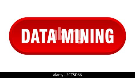data mining button. rounded sign isolated on white background Stock Vector